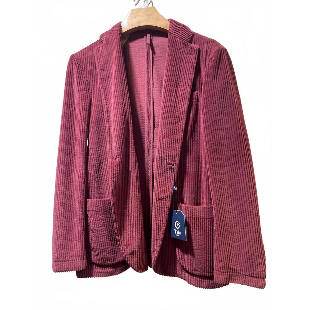 NEW TIKI men's corduroy blazer in red